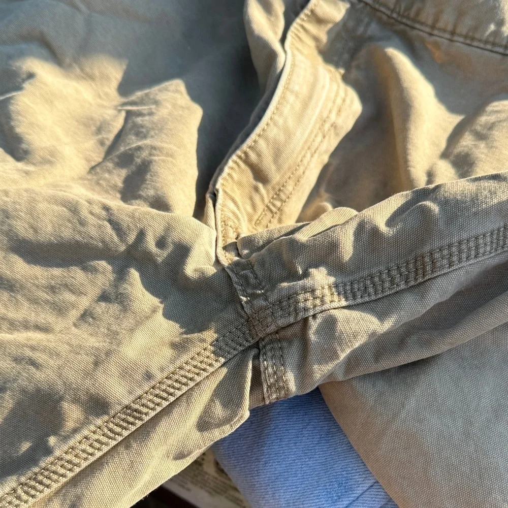 Carhartt Men's Khaki Cargo Shorts tan cotton relaxed fit